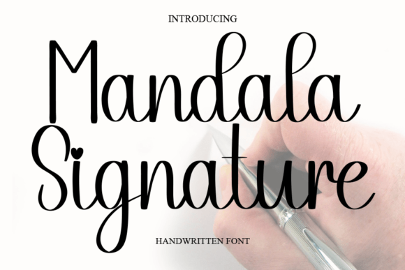 Mandala Signature Font Poster 1