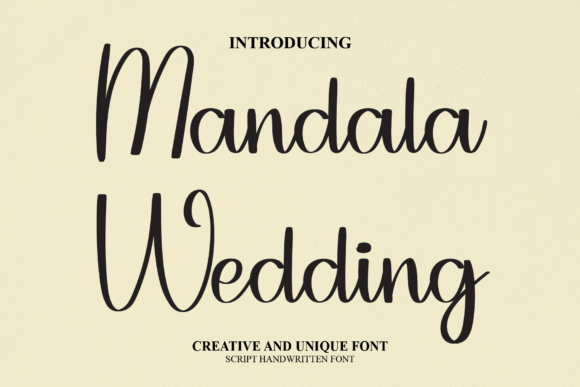 Mandala Wedding Font Poster 1
