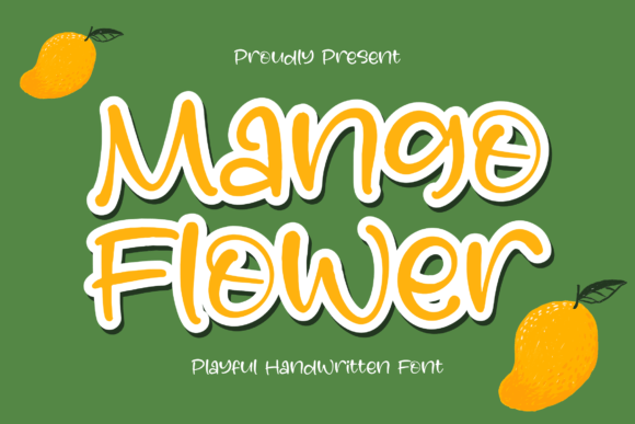 Mango Flower Font Poster 1