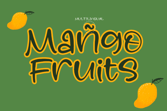 Mango Flower Font Poster 12