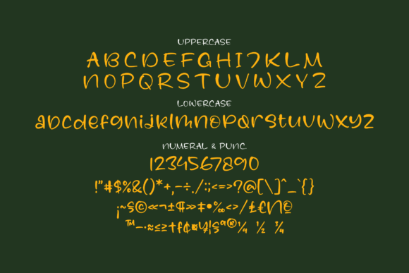 Mango Flower Font Poster 13