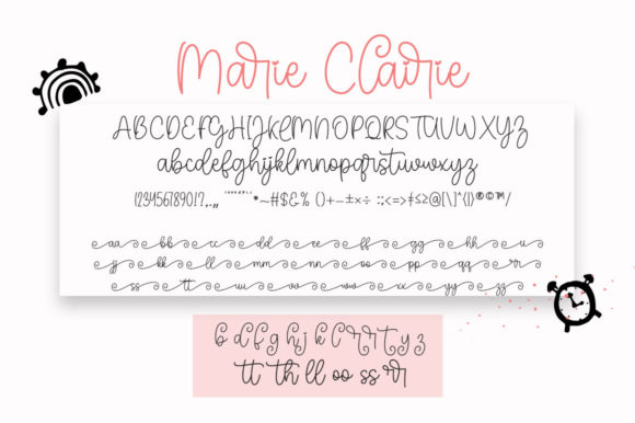 Marie Clairie Font Poster 7
