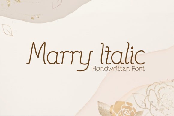 Marry Italic Font Poster 1