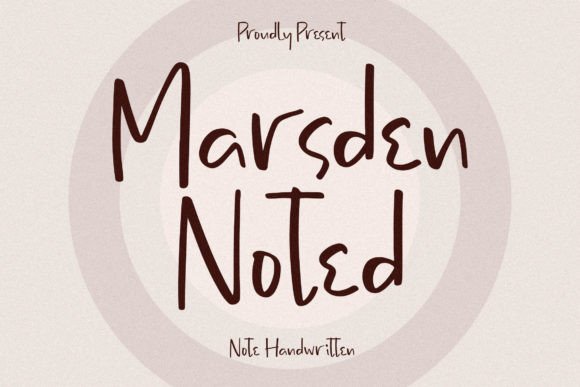 Marsden Noted Font Poster 1