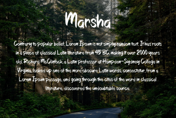 Marsha Font Poster 4