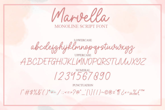 Marvella Font Poster 5