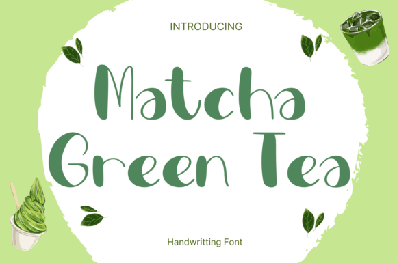 Matcha Green Tea Font Poster 1