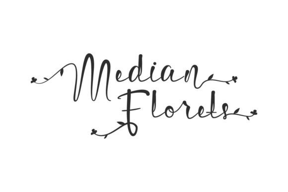 Median Florets Font Poster 1