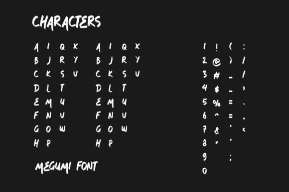 Megumi Font Poster 7