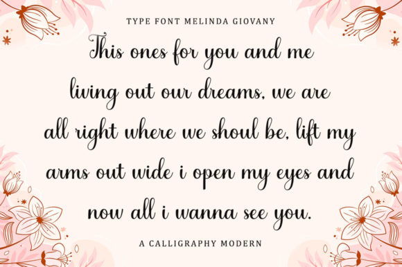 Melinda Giovany Font Poster 4