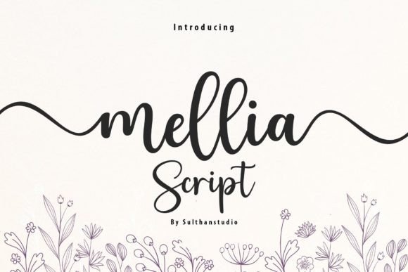 Mellia Script Font Poster 1