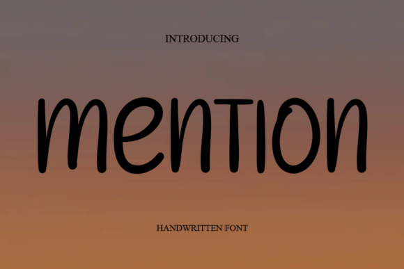 Mention Font Poster 1