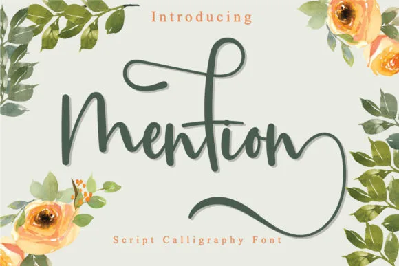Mention Font Mention Font Poster 1