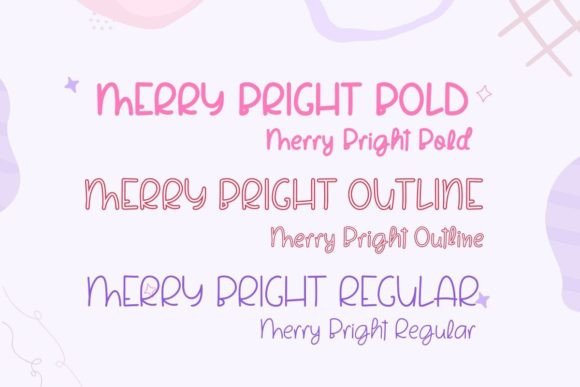 Merry Bright Font Poster 2