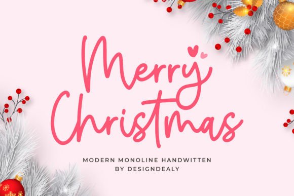 Merry Christmas Font Poster 1