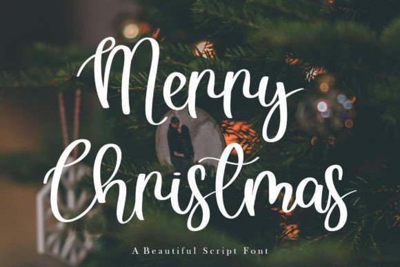 Merry Christmas Font Poster 1