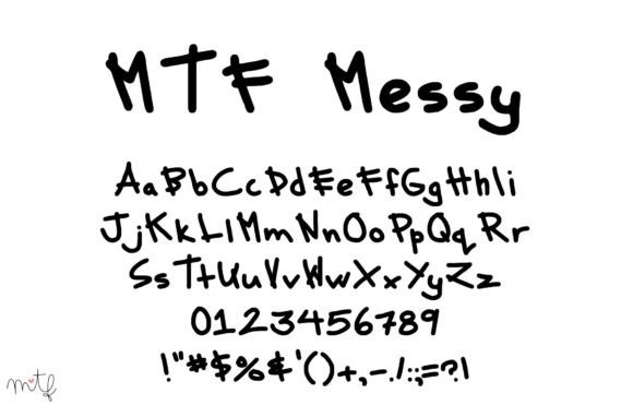 Messy Font Poster 1
