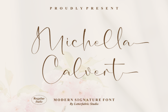 Michella Calvert Font Poster 1