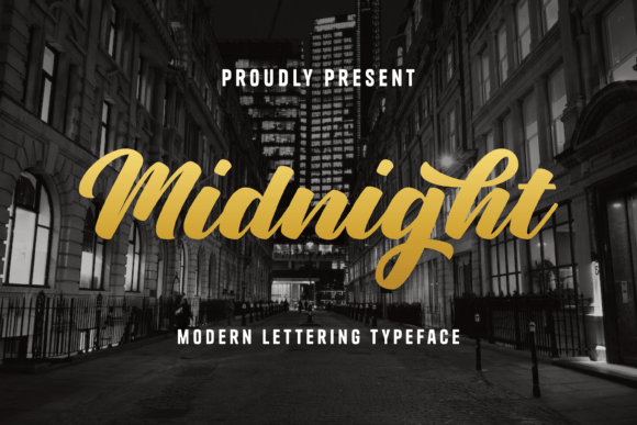 Midnight Font Midnight Font Poster 1