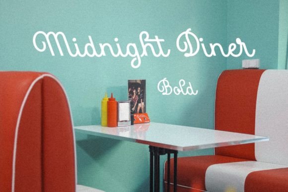 Midnight Diner Font Poster 1