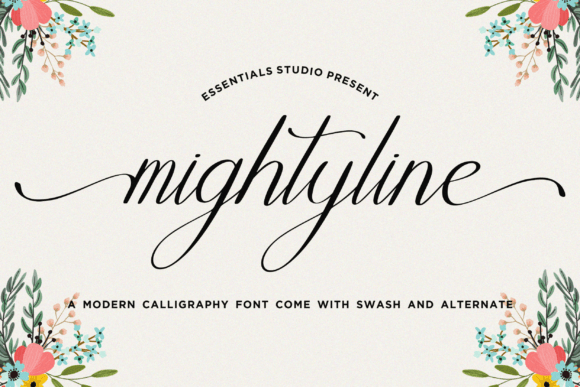 Mightyline Font Poster 1