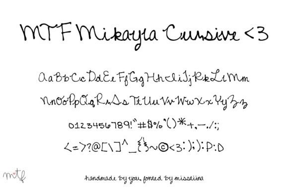 Mikayla Cursive Font Poster 1