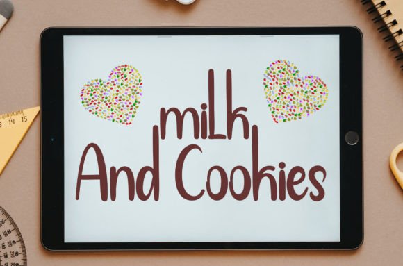 Milk and Cookies Font Poster 1