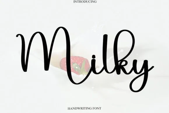 Milky Font Milky Font Poster 1
