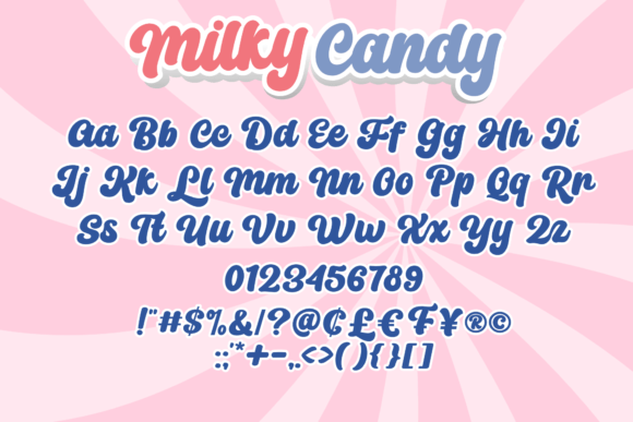 Milky Candy Font Poster 2