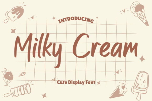 Milky Cream Font Poster 1