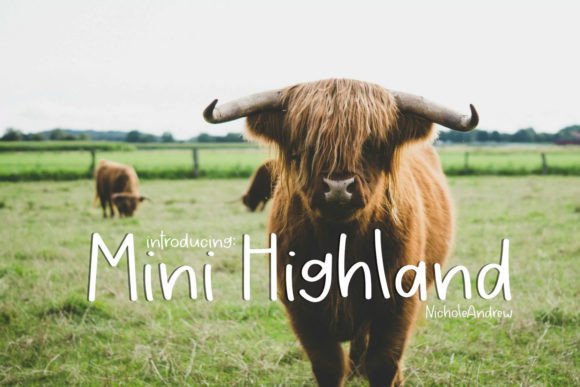 Mini Highland Font Poster 1