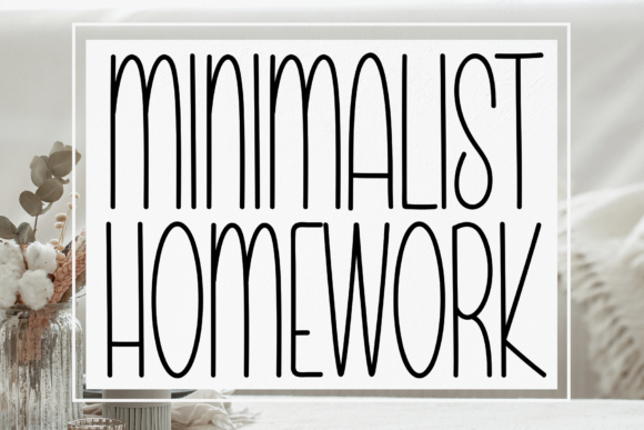 Minimalist Homework Font Poster 1