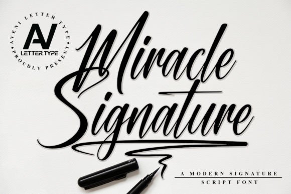 Miracle Signature Font Poster 1