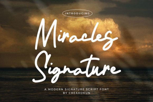 Miracles Signature Font Poster 1