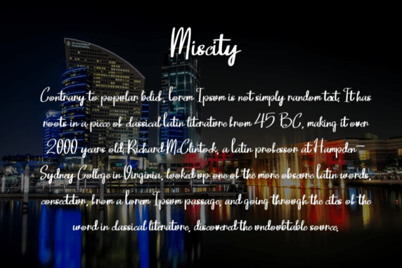 Miscity Font Poster 4