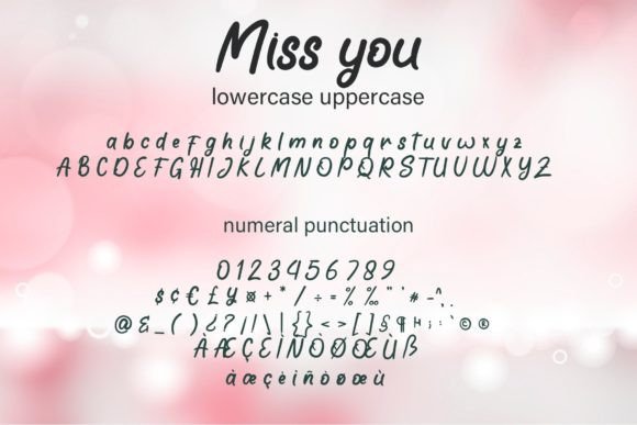 Miss You Font Poster 7