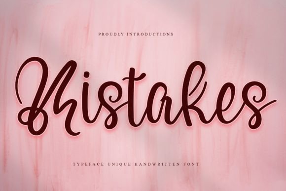 Mistakes Font Poster 1