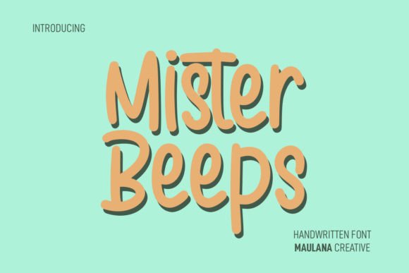 Mister Beeps Handwritten Font Font Poster 1