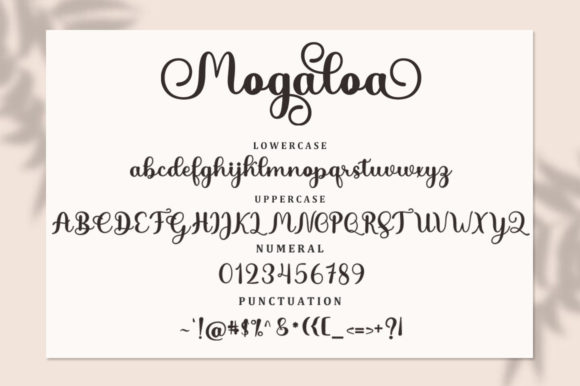 Mogaloa Font Poster 5