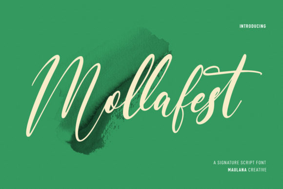 Mollafest Script Font Poster 1