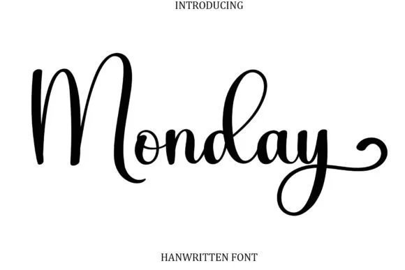 Monday Font Monday Font Poster 1