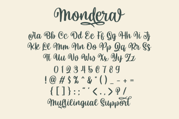 Mondera Font Poster 2