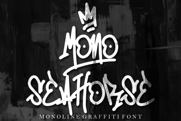 Mono Seahorse Font Poster 1