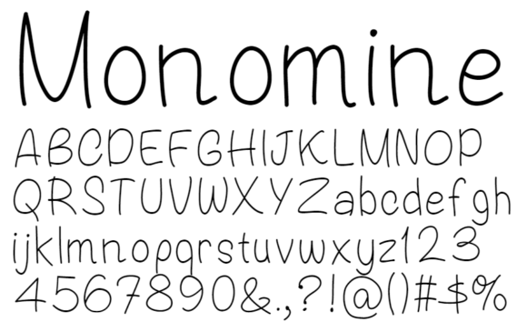 Monomine Font