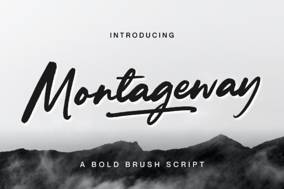 Montageway Font Montageway Font Poster 1
