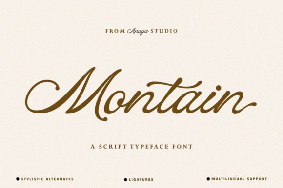 Montain Font Poster 1