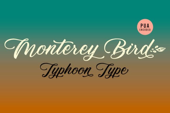 Monterey Bird Font Poster 2