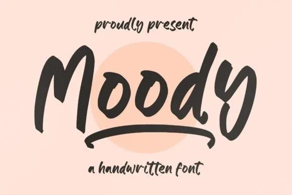 Moody Font Moody Font Poster 1