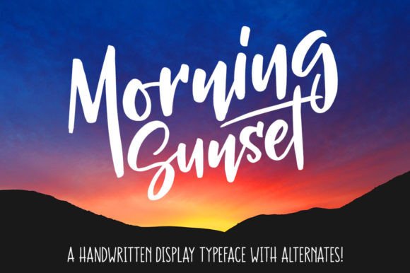 Morning Sunset Font Poster 1