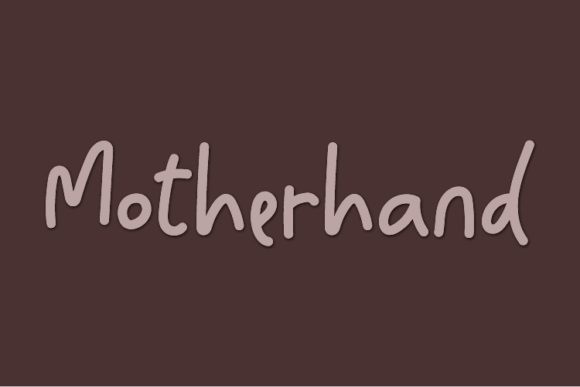 Motherhand Font Poster 1